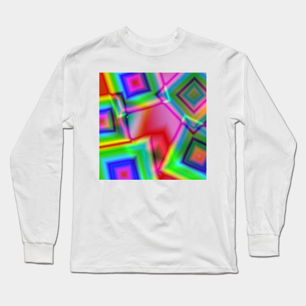 multicolored rainbow abstract texture art Long Sleeve T-Shirt by Artistic_st